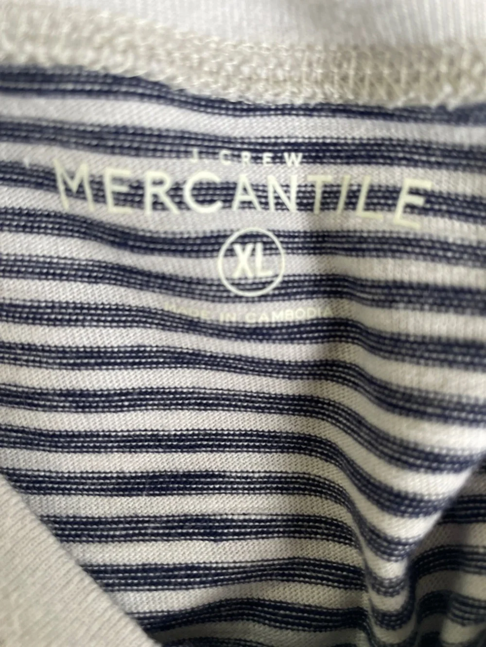 J.Crew Striped Long-Sleeve Henley Shirt - Navy & White